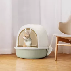 Zabudowana kuweta dla kota z łopatką do żwirku rozmiar L 63x46x42.5cm - 8719138049882