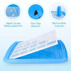 Kuweta mata dla psa szczeniaka rozmiar L 70.5x46.5cm z słupkiem - 8719138049981