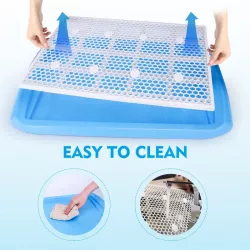 Kuweta mata dla psa szczeniaka rozmiar L 70.5x46.5cm z słupkiem - 8719138049981