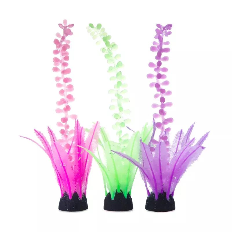 Świecąca roślina do akwarium 18.5cm fluorescencyjna kolorowa ozdobna - 8719138050666