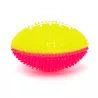 Świecąca piłka do rugby 8cm gryzak z wypustkami do czyszczenia zębów - 8719138051083