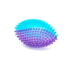 Świecąca piłka do rugby 13cm gryzak z wypustkami do czyszczenia zębów - 8719138051106