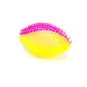 Świecąca piłka do rugby 13cm gryzak z wypustkami do czyszczenia zębów - 8719138051106