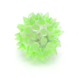 Jeżyk 3.8 cm świecąca odbijająca się piłka LED z kolcami do zębów - 8719138051120
