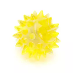 Jeżyk 3.8 cm świecąca odbijająca się piłka LED z kolcami do zębów - 8719138051120