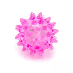 Jeżyk 3.8 cm świecąca odbijająca się piłka LED z kolcami do zębów - 8719138051120