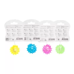 Jeżyk 3.8 cm świecąca odbijająca się piłka LED z kolcami do zębów - 8719138051120
