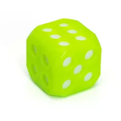 Świecąca kostka LED zabawka dla psa około 4 cm gumowa zabawka gryzak - 8719138051144