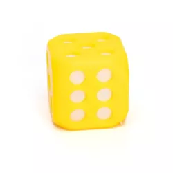 Świecąca kostka LED zabawka dla psa około 4 cm gumowa zabawka gryzak - 8719138051144