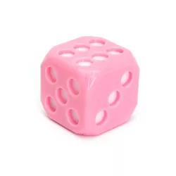 Świecąca kostka LED zabawka dla psa około 4 cm gumowa zabawka gryzak - 8719138051144