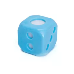 Świecąca kostka LED zabawka dla psa około 4 cm gumowa zabawka gryzak - 8719138051144