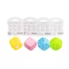 Świecąca kostka LED zabawka dla psa około 4 cm gumowa zabawka gryzak - 8719138051144