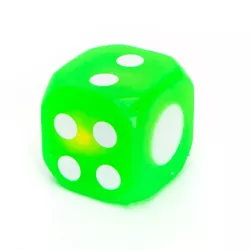 Świecąca kostka LED zabawka dla psa około 3.7 cm gumowy gryzak zabawka - 8719138051151