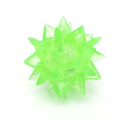 Piłka 6 cm świecąca odbijająca się kryształowa LED z kolcami do zębów - 8719138051182