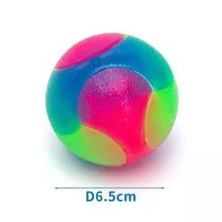 Świecąca piłka dla psa 6.5 cm LED Interaktywna trzy kolorowa zabawka - 8719138051205
