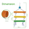 Trzystopniowa drabinka z bawełnianej liny dla ptaków - 8719138051991