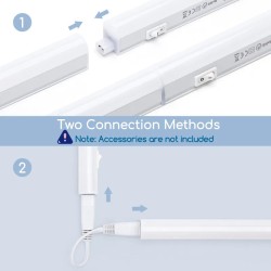 Oprawa led świetlówka kompaktowa lampa 0.3m T5 4W 480lm biała ciepła - 8433325192570