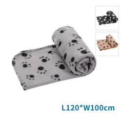 Koc dla psa z nadrukiem w łapki, kolor mieszany (losowy), L120*W100cm - 8719138055265