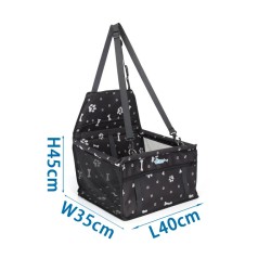 Torba transportowa samochodowa dla psa, 40×35×45cm, czarna - 8719138057665