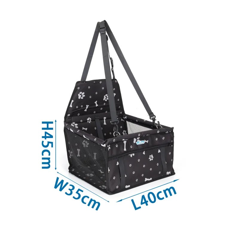 Torba transportowa samochodowa dla psa, 40×35×45cm, czarna - 8719138057665