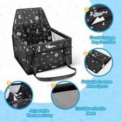 Torba transportowa samochodowa dla psa, 40×35×45cm, czarna - 8719138057665