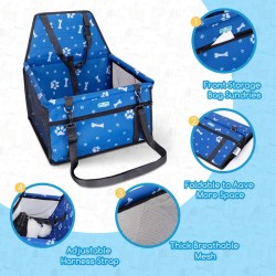 Torba transportowa samochodowa do przewozu małego psa, 40×35×45cm, niebieska - 8719138057696