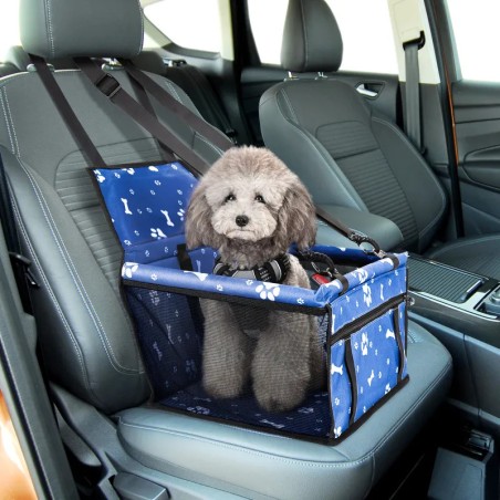 Torba transportowa samochodowa do przewozu małego psa, 40×35×45cm, niebieska - 8719138057696