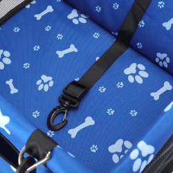 Torba transportowa samochodowa do przewozu małego psa, 40×35×45cm, niebieska - 8719138057696
