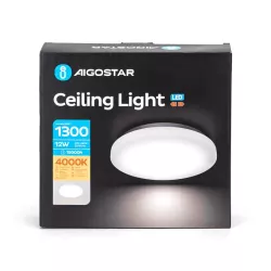 Plafon LED okrągły 12W 4000K neutralny, śr. 26 cm, wys. 6,3 cm - 8433325192884