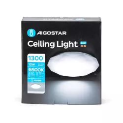 Plafon LED gwiaździsty 12W 6500K zimny, śr. 26,8 cm, wys. 6,5 cm - 8433325192983