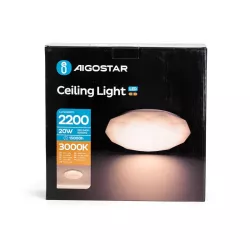 Plafon LED gwiaździsty 20W 3000K ciepły, śr. 34,5 cm, wys. 7,2 cm - 8433325192990