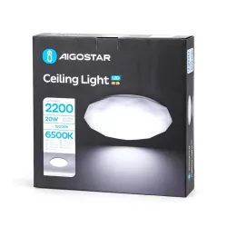 Plafon LED gwiaździsty 20W 6500K zimny, śr. 34,5 cm, wys. 7,2 cm - 8433325193010