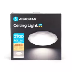 Plafon LED okrągły 24W 4000K neutralny, śr. 40 cm, wys. 8 cm - 8433325193034