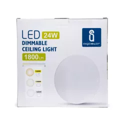Plafon LED ściemnialny 24W 3000K ciepły, śr. 38,5 cm, wys. 8 cm - 8433325193805