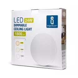 Plafon LED ściemnialny 24W 4000K neutralny, śr. 38,5 cm, wys. 8 cm - 8433325193812