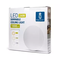 Plafon LED ściemnialny 24W 6500K zimny, śr. 38,5 cm, wys. 8 cm - 8433325193829