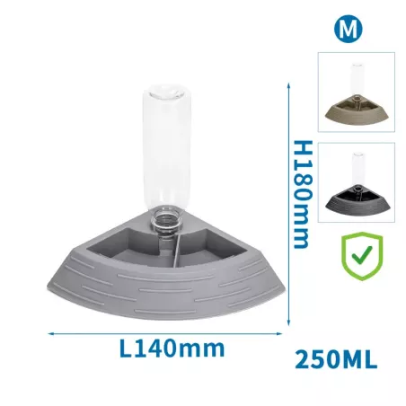 Plastikowy karmnik i podajnik wody w kształcie wachlarza dla małych - 8719138140008