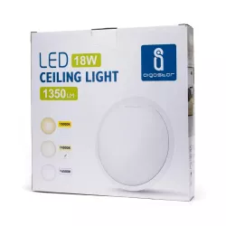 Plafon LED okrągły 18W 4000K neutralny, śr. 35 cm, szeroka ramka - 8433325193867