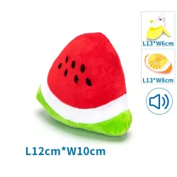 Pluszowy owoc piszcząca kolorowa zabawka gryzak dla psa - 8719138163816