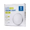 Plafon LED okrągły 18W 3000K ciepły, śr. 35 cm, srebrna ramka - 8433325193911