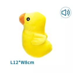 Pluszowa kaczuszka dźwiękowa zabawka dla psa do gryzienia i rzucania - 8719138165834