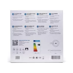Plafon LED okrągły 18W 3000K ciepły, śr. 35 cm, srebrna ramka - 8433325193911