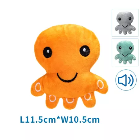 Pluszowa dźwiękowa zabawka dla psa - ośmiornica - 8719138169870