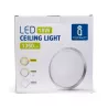 Plafon LED okrągły 18W 4000K neutralny, śr. 35 cm, srebrna ramka - 8433325193928