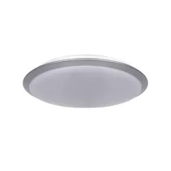 Plafon LED okrągły 24W 3000K ciepły, śr. 38 cm, srebrna ramka - 8433325193942
