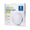 Plafon LED okrągły 24W 3000K ciepły, śr. 38 cm, srebrna ramka - 8433325193942
