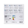 Plafon LED okrągły 24W 3000K ciepły, śr. 38 cm, srebrna ramka - 8433325193942