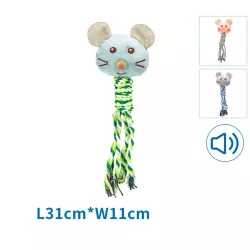 Pluszowa dźwiękowa zabawka dla psa - mysz - 8719138179039