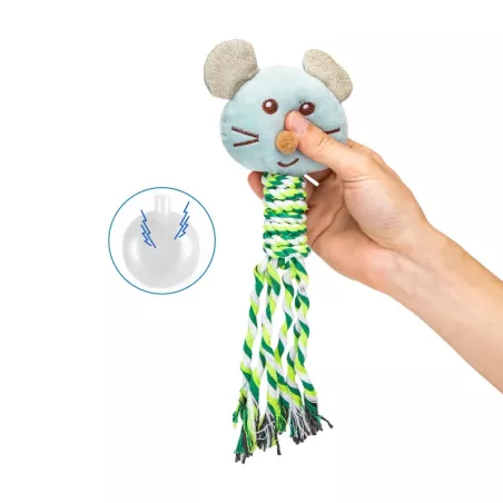 Pluszowa dźwiękowa zabawka dla psa - mysz - 8719138179039
