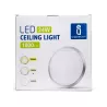 Plafon LED okrągły 24W 4000K neutralny, śr. 38 cm, srebrna ramka - 8433325193959